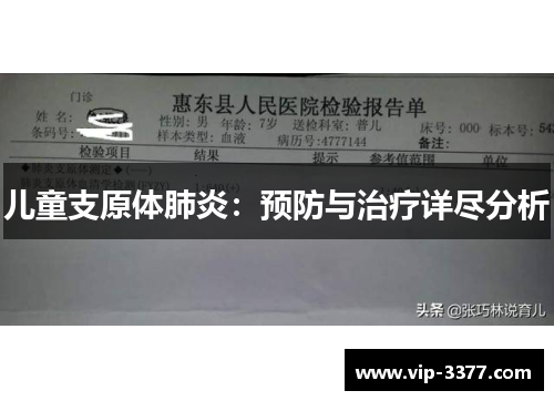 儿童支原体肺炎：预防与治疗详尽分析